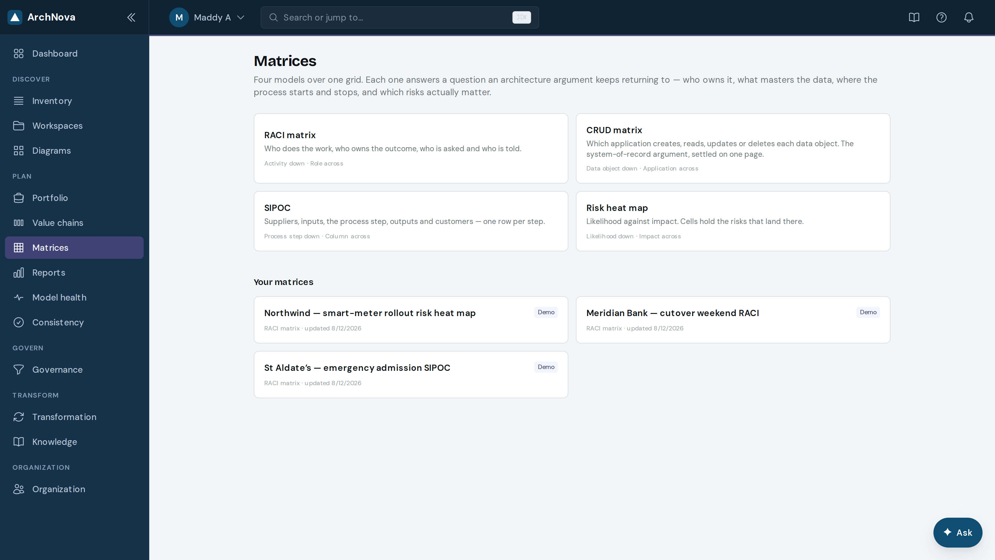 Matrices module
