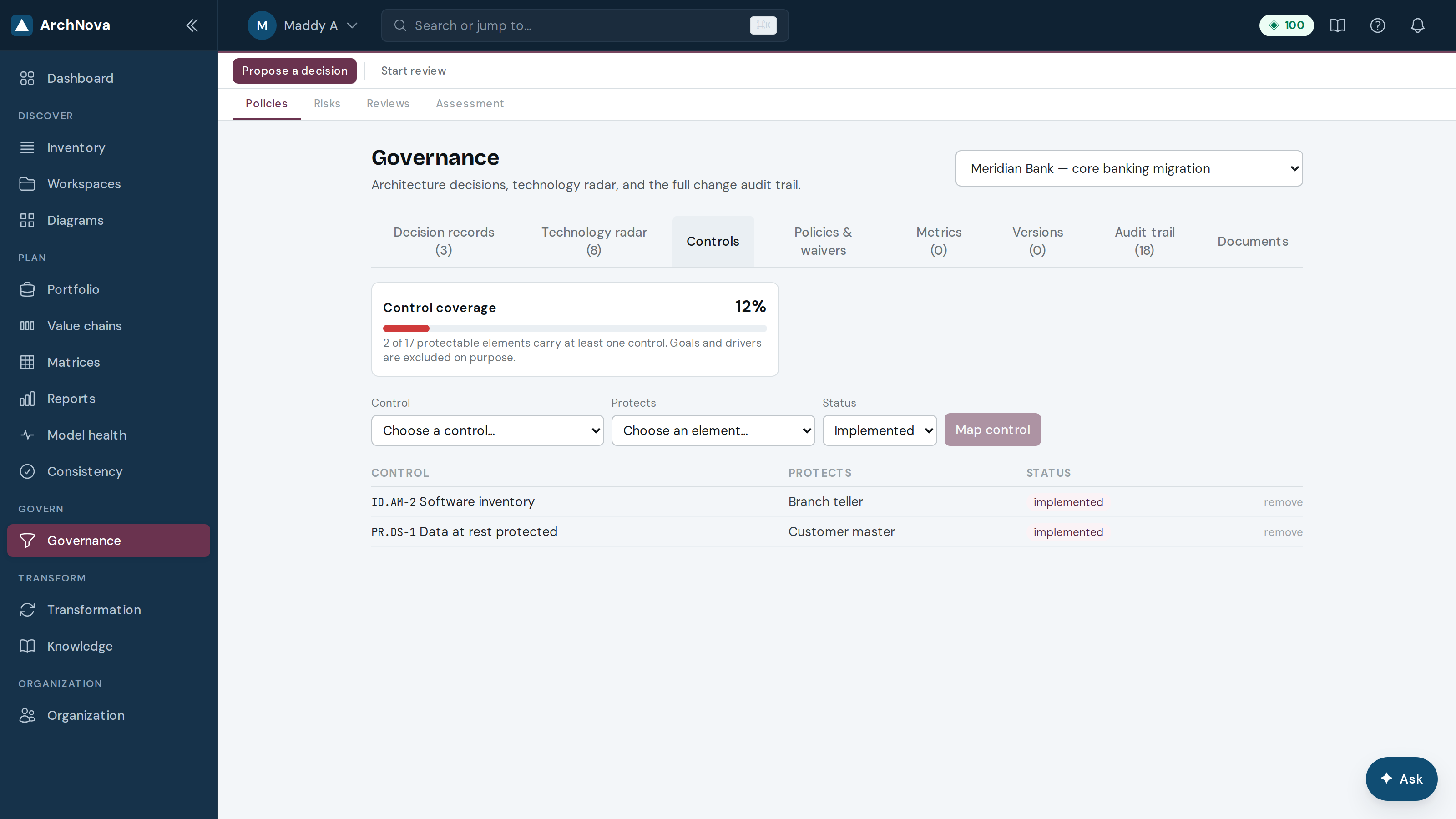 Security controls and coverage